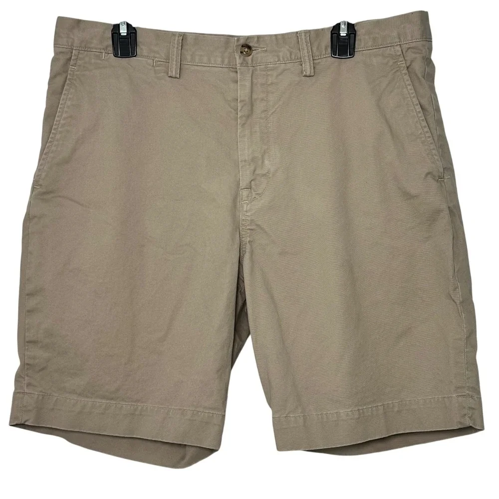 Polo Ralph Lauren Men's 35 Khaki Tan Stretch Straight Fit Chino Shorts 8